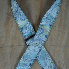 Load image into Gallery viewer, Colonial Leather Aboriginal Art Guitar Strap – Aqua RSI-05