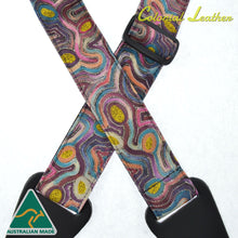 Load image into Gallery viewer, Colonial Leather Aboriginal Art Guitar Strap – Bush Potato Dreaming RSI-27