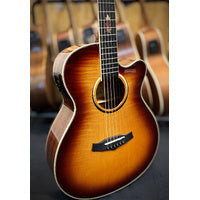 Load image into Gallery viewer, Tanglwood TW4EFM Winterleaf Superfolk C/E Tiger Flame Maple