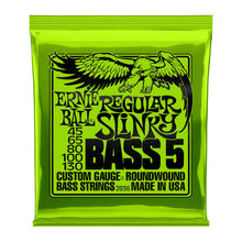 Load image into Gallery viewer, Ernie Ball 2836 - 5 String Bass Guitar Strings Regular Slinky 45 - 130