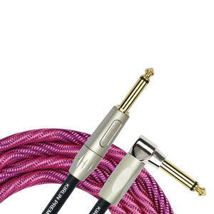 Kirlin 3m/10ft Premium Plus Wave Pink Instrument Cable RA to Straight - Various Colours Available
