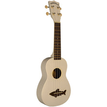 Load image into Gallery viewer, Makala MK-SS/WHT White Surf Shark Bridge Soprano Ukulele
