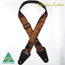 Load image into Gallery viewer, Colonial Leather Aboriginal Art Guitar Strap – Mina Yukurrpa Dreaming RSI-28
