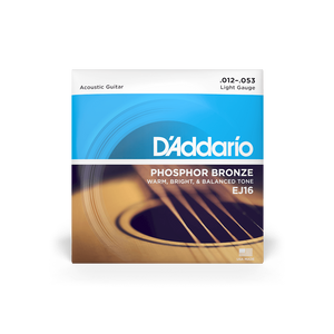 D'Addario EJ16 Light Acoustic Guitar Strings 12-53