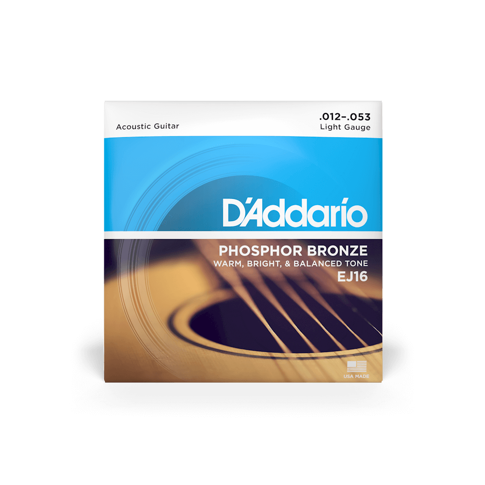 D'Addario EJ16 Light Acoustic Guitar Strings 12-53