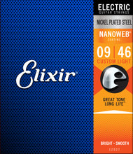 Load image into Gallery viewer, Elixir 12027 Nanoweb Nickel Plated Steel 9-46 Electric Guitar Strings
