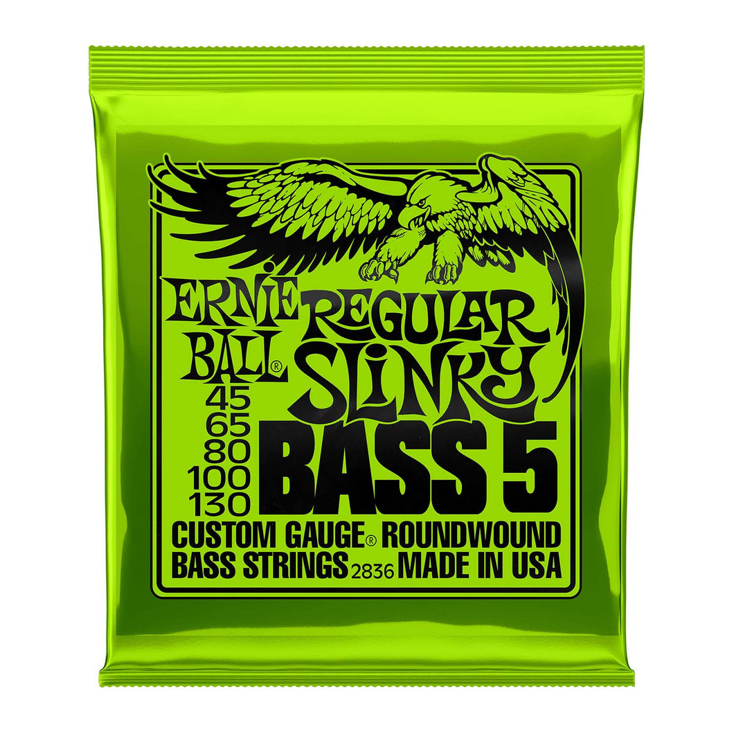 Ernie Ball 2836 - 5 String Bass Guitar Strings Regular Slinky 45 - 130