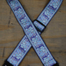 Load image into Gallery viewer, Pale Blue Jacquard 50mm Webbing Guitar Strap RSJ-15
