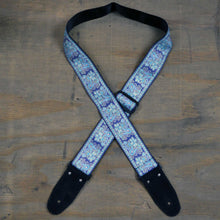 Load image into Gallery viewer, Pale Blue Jacquard 50mm Webbing Guitar Strap RSJ-15
