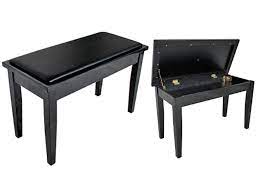 AMS KTW11 Piano Stool with storage - Polished Ebony